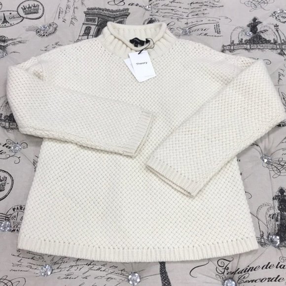 🎁 Theory Basket Stitch Funnelneck Sweater - Picture 7 of 10